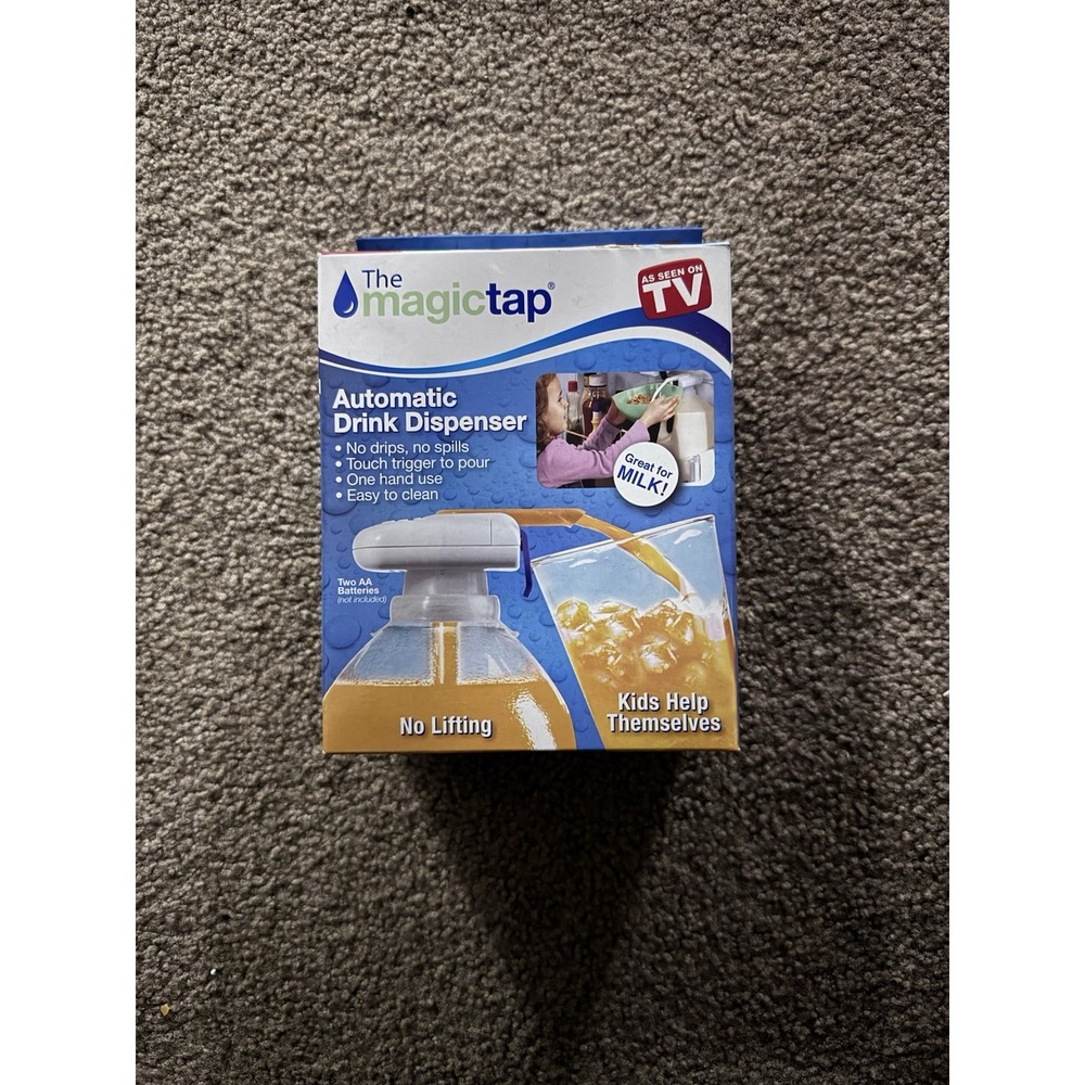 The Magic Tap Automatic Drink Dispenser As Seen On TV White Kitchen Gadget NIB